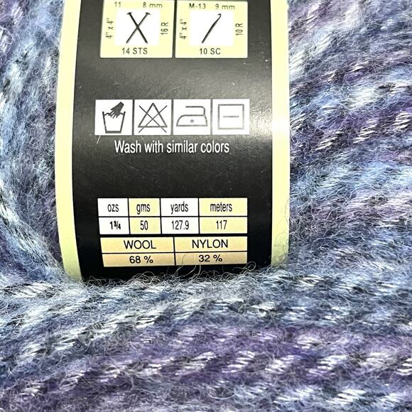 Sensations Bellezza Collection Cosetta Wool Blend Cosetta Purple Lot of 2 Skeins - Picture 4 of 5